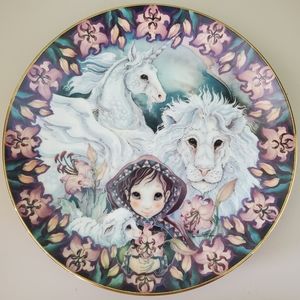 Reco 1991 "In Faith I Am Free" Unicorn Plate